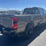 A truck is parked in the parking lot.