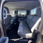 A view of the back seats in a van.